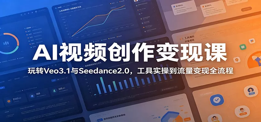 AI视频创作变现课：玩转Veo3.1与Seedance2.0，工具实操到流量变现全流程-创云资源分享创云网创