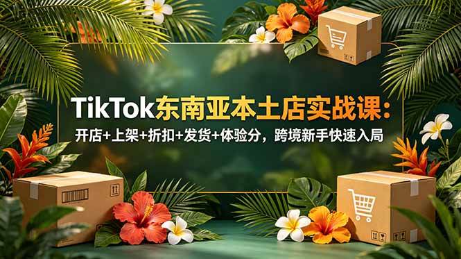 （18984期）TikTok东南亚本土店实战课：开店+上架+折扣+发货+体验分，跨境新手快速入局-创云资源分享创云网创