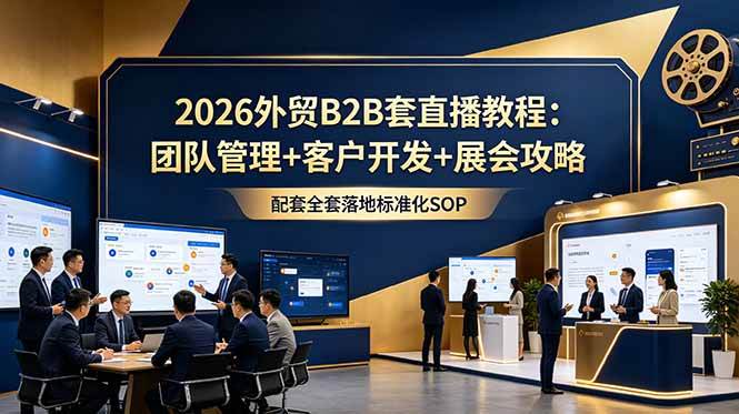 （18994期）2026外贸B2B套直播教程：团队管理+客户开发+展会攻略，配套全套落地标准化SOP-创云资源分享创云网创