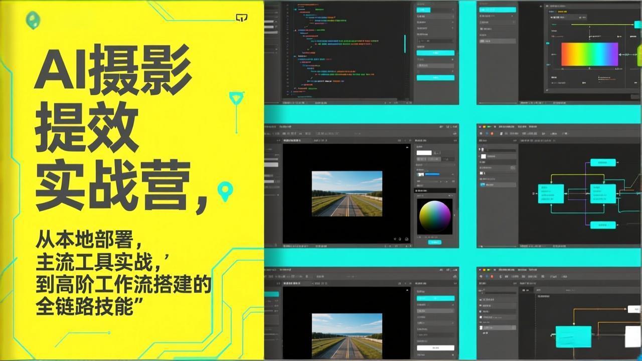 AI+摄影提效实战营，从本地部署，主流工具实战，到高阶工作流搭建的全链路技能-创云资源分享创云网创