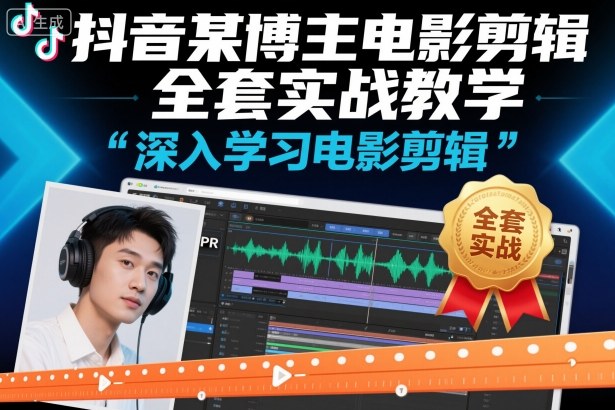 抖音某博主电影剪辑全套实战教学，深入学习电影剪辑-创云资源分享创云网创