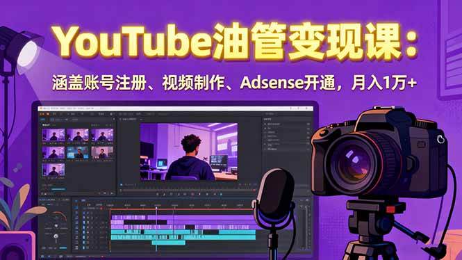 （15987期）2025YouTube油管变现课：涵盖账号注册、视频制作、Adsense开通，月入1万+-创云资源分享创云网创