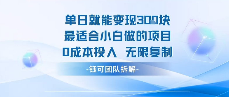 单日就能变现3张最适合小白做的项目0成本投入 无限复制-优加资源分享优加网创