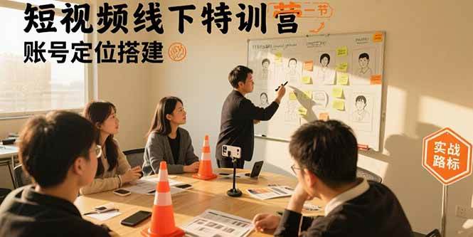 （15707期）短视频线下特训营：账号定位搭建/口播号拍摄剪辑/直播间流量入口/变现实战-优加资源分享优加网创