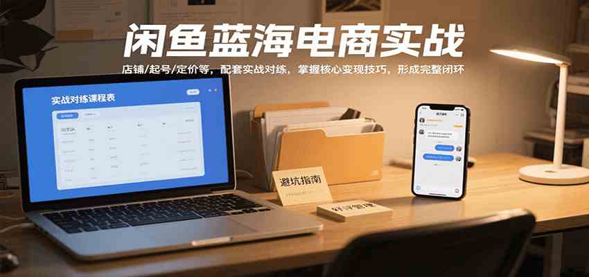 闲鱼蓝海电商实战，涵盖店铺、起号、定价等，配套实战对练，掌握核心变现技巧-优加资源分享优加网创