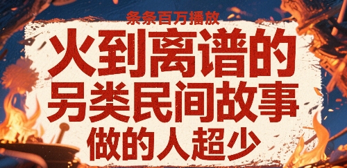 火到离谱的另类民间故事，条条百W播放，做的人超少-创云资源分享创云网创