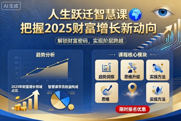 人生跃迁智慧课，把据2025财富增长新动向-稳盈网资源分享稳盈网