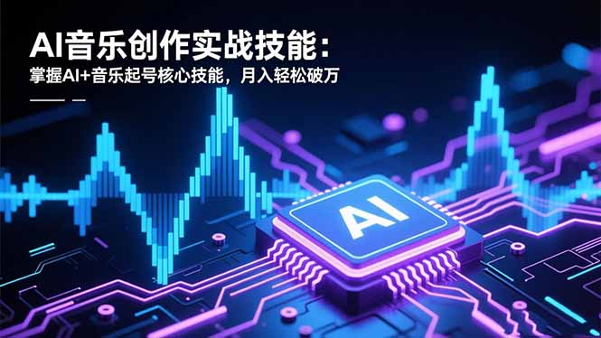 AI音乐创作实战技能：掌握AI+音乐起号核心技能，月入轻松破万-创云资源分享创云网创