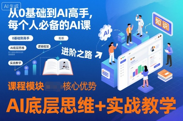 从0基础到AI高手，每个人必备的AI课，AI底层思维+实战教学-创云资源分享创云网创