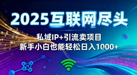 2025网创尽头王炸项目！私域IP+精准引流，新手小白在家躺賺日入1k，零经验也能上手【揭秘】-创云资源分享创云网创