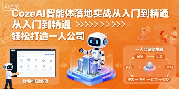 CozeAI智能体落地实战从入门到精通，轻松打造一人公司-稳盈网资源分享稳盈网