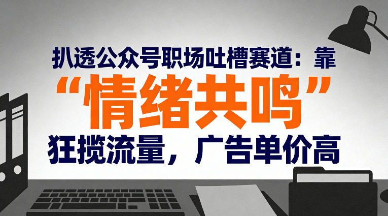 扒透公众号职场吐槽赛道：靠“情绪共鸣”狂揽流量，广告单价高-创云资源分享创云网创