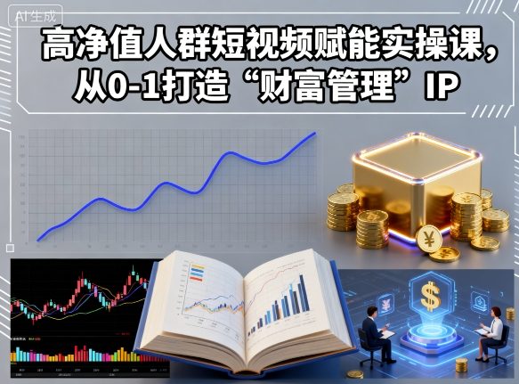 高净值人群短视频赋能实操课，从0-1打造“财富管理”IP-创云资源分享创云网创