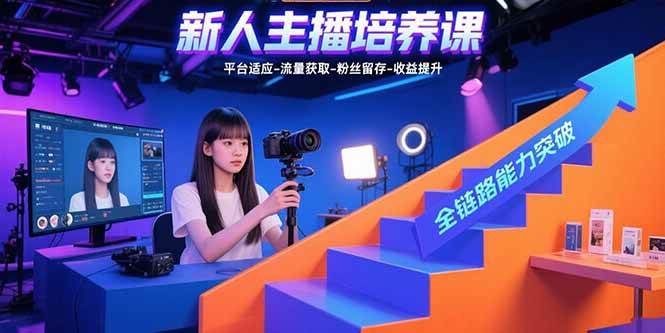 （15701期）新人主播培养课：平台适应-流量获取-粉丝留存-收益提升 全链路能力突破-优加资源分享优加网创