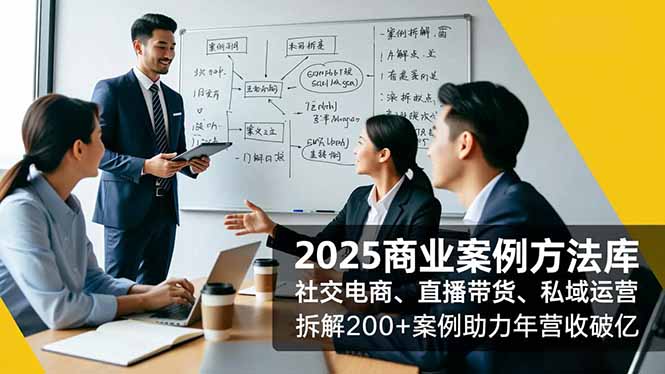 2025商业案例方法库，社交电商、直播带货、私域运营，拆解200+案例助力年营收破亿-创云资源分享创云网创