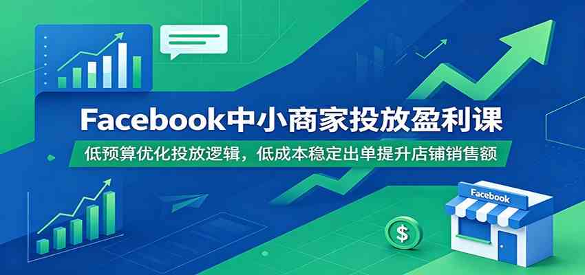 Facebook中小商家投放盈利课：低预算优化投放逻辑，低成本稳定出单提升店铺销售额创云资源分享 | 创云网创云网创 | 千项创云 | 千项笔记 | 闪电网创 | 资源站网创 | 网创干货基地 | 网创实战教程 | 网创项目大全 | 网创副业项目 | 网创引流技巧 | 网创变现玩法 | 网创零基础入门 | 网创暴利项目 | 网创蓝海项目 | 网创实操手册 | 网创资料合集 | 网创工具分享 | 网创课程资料 | 网创技术教程 | 网创运营攻略 | 网创赚钱秘籍 | 网创被动收入 | 网创轻资产创业 | 网创低成本项目 | 创云资源库 | 创云副业指南 | 创云创业项目 | 创云干货分享 | 创云实战玩法 | 创云引流脚本 | 创云变现教程 | 创云 AI 工具 | 创云无货源 | 创云 C 单玩法 | 闲鱼无货源教程 | 闲鱼倒卖项目 | 闲鱼虚拟产品 | 闲鱼引流技巧 | 闲鱼开店攻略 | 闲鱼爆款选品 | 闲鱼自动发货 | 闲鱼副业赚钱 | 闲鱼 C 单 2.0 | 闲鱼流量玩法 | 小红书起号教程 | 小红书变现玩法 | 小红书引流攻略 | 小红书爆款文案 | 小红书素材库 | 小红书运营技巧 | 小红书虚拟资源 | 小红书带货项目 | 小红书 AI 作图 | 小红书流量密码 | 淘宝无货源开店 | 淘宝蓝海选品 | 淘宝引流技巧 | 淘宝运营教程 | 淘宝虚拟产品 | 淘宝客变现 | 淘宝爆款打造 | 淘宝新店运营 | 淘宝 C 店玩法 | 淘宝副业项目 | AI 网创项目 | AI 变现教程 | AI 文案生成 | AI 作图赚钱 | AI 视频剪辑 | AI 工具合集 | AI 自动化运营 | AI 虚拟产品 | AI 副业赚钱 | AI 引流脚本 | C 单 2.0 教程 | C 单实战玩法 | C 单引流技巧 | C 单变现攻略 | C 单项目资料 | C 单零基础教学 | C 单暴利玩法 | C 单自动脚本 | C 单流量玩法 | C 单副业项目 | 无货源电商教程 | 无货源选品技巧 | 无货源开店攻略 | 无货源虚拟项目 | 无货源自动发货 | 无货源爆款玩法 | 无货源副业赚钱 | 无货源运营手册 | 无货源工具合集 | 无货源蓝海项目 | 虚拟资源项目 | 虚拟产品变现 | 虚拟资料合集 | 虚拟产品开店 | 虚拟资源引流 | 虚拟产品教程 | 虚拟资源倒卖 | 虚拟产品暴利 | 虚拟资源自动 | 虚拟副业项目 | 副业赚钱项目 | 副业零基础入门 | 副业实操教程 | 副业变现攻略 | 副业引流技巧 | 副业工具合集 | 副业资料大全 | 副业轻资产 | 副业被动收入 | 副业暴利玩法 | 网络创业项目 | 网络赚钱教程 | 网络引流技巧 | 网络变现玩法 | 网络运营攻略 | 网络干货基地 | 网络实战手册 | 网络工具分享 | 网络课程资料 | 网络蓝海项目 | 短视频变现 | 短视频引流 | 短视频教程 | 短视频素材库 | 短视频运营 | 短视频带货 | 短视频脚本 | 短视频爆款 | 短视频 AI 剪辑 | 短视频副业 | 自媒体变现 | 自媒体起号 | 自媒体运营 | 自媒体文案 | 自媒体素材 | 自媒体引流 | 自媒体教程 | 自媒体副业 | 自媒体工具 | 自媒体干货 | 电商运营教程 | 电商引流技巧 | 电商变现玩法 | 电商选品攻略 | 电商工具合集 | 电商开店教程 | 电商爆款打造 | 电商虚拟项目 | 电商副业赚钱 | 电商蓝海项目 | 引流技术教程 | 精准引流玩法 | 全自动引流 | 私域引流技巧 | 社群引流攻略 | 短视频引流 | 图文引流教程 | 引流脚本合集 | 引流干货基地 | 引流实战玩法 | 变现技巧大全 | 变现项目合集 | 变现实操教程 | 变现工具分享 | 变现攻略手册 | 暴利变现玩法 | 被动变现项目 | 轻资产变现 | 虚拟变现教程 | 副业变现秘籍 | 千像网创资源 | 千像副业教程 | 千像引流干货 | 闪电网创项目 | 闪电变现玩法 | 闪电副业赚钱 | 资源站网创库 | 资源站副业集 | 资源站引流技 | 资源站变现法创云网创