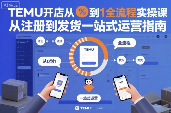 TEMU开店从0到1全流程实操课,从注册到发货一站式运营指南-创云资源分享创云网创