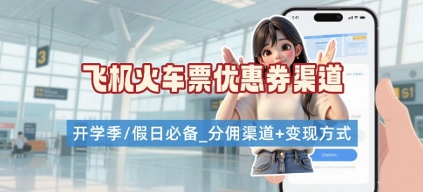 学生党必看！机票火车票优惠券申请渠道 + 项目打法，开学季节日速存-优加资源分享优加网创