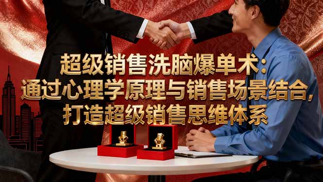 超级销售洗脑爆单术:通过心理学原理与销售场景结合,打造超级销售思维体系-创云资源分享创云网创