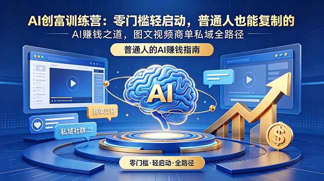 （18911期）AI创富训练营：零门槛轻启动，普通人也能复制的AI赚钱之道，图文视频商单私域全路径创云资源分享 | 创云网创云网创 | 千项创云 | 千项笔记 | 闪电网创 | 资源站网创 | 网创干货基地 | 网创实战教程 | 网创项目大全 | 网创副业项目 | 网创引流技巧 | 网创变现玩法 | 网创零基础入门 | 网创暴利项目 | 网创蓝海项目 | 网创实操手册 | 网创资料合集 | 网创工具分享 | 网创课程资料 | 网创技术教程 | 网创运营攻略 | 网创赚钱秘籍 | 网创被动收入 | 网创轻资产创业 | 网创低成本项目 | 创云资源库 | 创云副业指南 | 创云创业项目 | 创云干货分享 | 创云实战玩法 | 创云引流脚本 | 创云变现教程 | 创云 AI 工具 | 创云无货源 | 创云 C 单玩法 | 闲鱼无货源教程 | 闲鱼倒卖项目 | 闲鱼虚拟产品 | 闲鱼引流技巧 | 闲鱼开店攻略 | 闲鱼爆款选品 | 闲鱼自动发货 | 闲鱼副业赚钱 | 闲鱼 C 单 2.0 | 闲鱼流量玩法 | 小红书起号教程 | 小红书变现玩法 | 小红书引流攻略 | 小红书爆款文案 | 小红书素材库 | 小红书运营技巧 | 小红书虚拟资源 | 小红书带货项目 | 小红书 AI 作图 | 小红书流量密码 | 淘宝无货源开店 | 淘宝蓝海选品 | 淘宝引流技巧 | 淘宝运营教程 | 淘宝虚拟产品 | 淘宝客变现 | 淘宝爆款打造 | 淘宝新店运营 | 淘宝 C 店玩法 | 淘宝副业项目 | AI 网创项目 | AI 变现教程 | AI 文案生成 | AI 作图赚钱 | AI 视频剪辑 | AI 工具合集 | AI 自动化运营 | AI 虚拟产品 | AI 副业赚钱 | AI 引流脚本 | C 单 2.0 教程 | C 单实战玩法 | C 单引流技巧 | C 单变现攻略 | C 单项目资料 | C 单零基础教学 | C 单暴利玩法 | C 单自动脚本 | C 单流量玩法 | C 单副业项目 | 无货源电商教程 | 无货源选品技巧 | 无货源开店攻略 | 无货源虚拟项目 | 无货源自动发货 | 无货源爆款玩法 | 无货源副业赚钱 | 无货源运营手册 | 无货源工具合集 | 无货源蓝海项目 | 虚拟资源项目 | 虚拟产品变现 | 虚拟资料合集 | 虚拟产品开店 | 虚拟资源引流 | 虚拟产品教程 | 虚拟资源倒卖 | 虚拟产品暴利 | 虚拟资源自动 | 虚拟副业项目 | 副业赚钱项目 | 副业零基础入门 | 副业实操教程 | 副业变现攻略 | 副业引流技巧 | 副业工具合集 | 副业资料大全 | 副业轻资产 | 副业被动收入 | 副业暴利玩法 | 网络创业项目 | 网络赚钱教程 | 网络引流技巧 | 网络变现玩法 | 网络运营攻略 | 网络干货基地 | 网络实战手册 | 网络工具分享 | 网络课程资料 | 网络蓝海项目 | 短视频变现 | 短视频引流 | 短视频教程 | 短视频素材库 | 短视频运营 | 短视频带货 | 短视频脚本 | 短视频爆款 | 短视频 AI 剪辑 | 短视频副业 | 自媒体变现 | 自媒体起号 | 自媒体运营 | 自媒体文案 | 自媒体素材 | 自媒体引流 | 自媒体教程 | 自媒体副业 | 自媒体工具 | 自媒体干货 | 电商运营教程 | 电商引流技巧 | 电商变现玩法 | 电商选品攻略 | 电商工具合集 | 电商开店教程 | 电商爆款打造 | 电商虚拟项目 | 电商副业赚钱 | 电商蓝海项目 | 引流技术教程 | 精准引流玩法 | 全自动引流 | 私域引流技巧 | 社群引流攻略 | 短视频引流 | 图文引流教程 | 引流脚本合集 | 引流干货基地 | 引流实战玩法 | 变现技巧大全 | 变现项目合集 | 变现实操教程 | 变现工具分享 | 变现攻略手册 | 暴利变现玩法 | 被动变现项目 | 轻资产变现 | 虚拟变现教程 | 副业变现秘籍 | 千像网创资源 | 千像副业教程 | 千像引流干货 | 闪电网创项目 | 闪电变现玩法 | 闪电副业赚钱 | 资源站网创库 | 资源站副业集 | 资源站引流技 | 资源站变现法创云网创