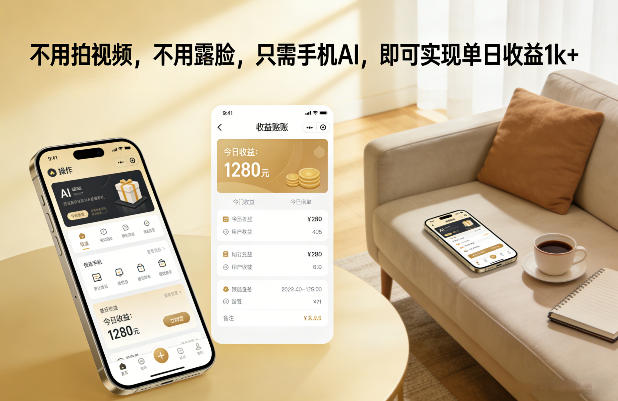 不用拍视频，不用露脸，只需手机AI，即可实现单日收益1k+【揭秘】-创云资源分享创云网创