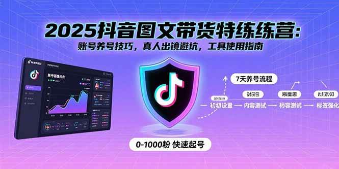 （15861期）2025抖音图文带货特练营：账号养号技巧，真人出镜避坑，工具使用指南-优加资源分享优加网创