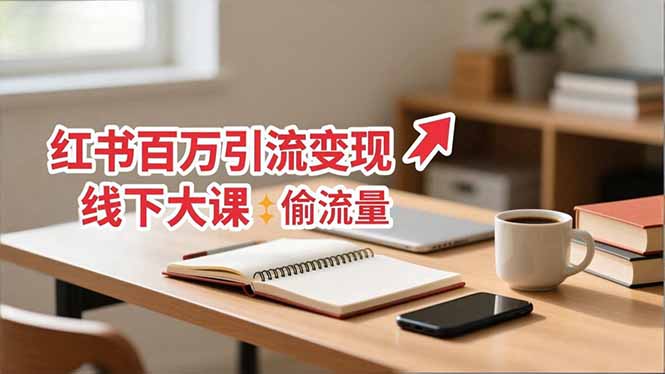 小红书百万引流变现-11月线下大课：分享从0到百万引流路径，手把手教偷流量、拿结果-创云资源分享创云网创