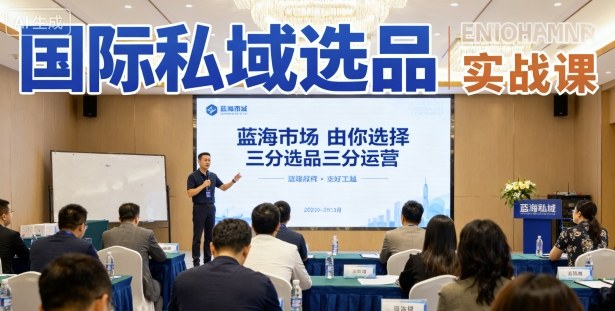 国际私域选品实战课，蓝海市场由你选择，七分选品三分运营-优加资源分享优加网创