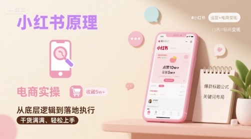 小红书原理以及详细实操流程，小红书电商教程-优加资源分享优加网创