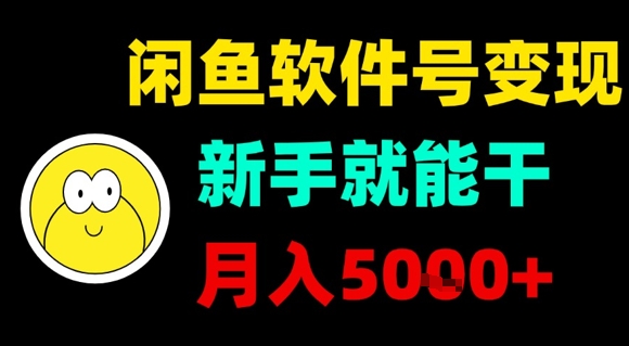 闲鱼软件号变现，新手就能干，月入5k+-稳盈网资源分享稳盈网