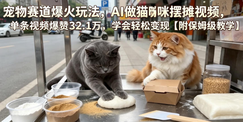 宠物赛道爆火玩法，AI做猫咪摆摊视频，单条视频爆赞32.1万，学会轻松变现【附保姆级教学】创云资源分享 | 创云网创云网创 | 千项创云 | 千项笔记 | 闪电网创 | 资源站网创 | 网创干货基地 | 网创实战教程 | 网创项目大全 | 网创副业项目 | 网创引流技巧 | 网创变现玩法 | 网创零基础入门 | 网创暴利项目 | 网创蓝海项目 | 网创实操手册 | 网创资料合集 | 网创工具分享 | 网创课程资料 | 网创技术教程 | 网创运营攻略 | 网创赚钱秘籍 | 网创被动收入 | 网创轻资产创业 | 网创低成本项目 | 创云资源库 | 创云副业指南 | 创云创业项目 | 创云干货分享 | 创云实战玩法 | 创云引流脚本 | 创云变现教程 | 创云 AI 工具 | 创云无货源 | 创云 C 单玩法 | 闲鱼无货源教程 | 闲鱼倒卖项目 | 闲鱼虚拟产品 | 闲鱼引流技巧 | 闲鱼开店攻略 | 闲鱼爆款选品 | 闲鱼自动发货 | 闲鱼副业赚钱 | 闲鱼 C 单 2.0 | 闲鱼流量玩法 | 小红书起号教程 | 小红书变现玩法 | 小红书引流攻略 | 小红书爆款文案 | 小红书素材库 | 小红书运营技巧 | 小红书虚拟资源 | 小红书带货项目 | 小红书 AI 作图 | 小红书流量密码 | 淘宝无货源开店 | 淘宝蓝海选品 | 淘宝引流技巧 | 淘宝运营教程 | 淘宝虚拟产品 | 淘宝客变现 | 淘宝爆款打造 | 淘宝新店运营 | 淘宝 C 店玩法 | 淘宝副业项目 | AI 网创项目 | AI 变现教程 | AI 文案生成 | AI 作图赚钱 | AI 视频剪辑 | AI 工具合集 | AI 自动化运营 | AI 虚拟产品 | AI 副业赚钱 | AI 引流脚本 | C 单 2.0 教程 | C 单实战玩法 | C 单引流技巧 | C 单变现攻略 | C 单项目资料 | C 单零基础教学 | C 单暴利玩法 | C 单自动脚本 | C 单流量玩法 | C 单副业项目 | 无货源电商教程 | 无货源选品技巧 | 无货源开店攻略 | 无货源虚拟项目 | 无货源自动发货 | 无货源爆款玩法 | 无货源副业赚钱 | 无货源运营手册 | 无货源工具合集 | 无货源蓝海项目 | 虚拟资源项目 | 虚拟产品变现 | 虚拟资料合集 | 虚拟产品开店 | 虚拟资源引流 | 虚拟产品教程 | 虚拟资源倒卖 | 虚拟产品暴利 | 虚拟资源自动 | 虚拟副业项目 | 副业赚钱项目 | 副业零基础入门 | 副业实操教程 | 副业变现攻略 | 副业引流技巧 | 副业工具合集 | 副业资料大全 | 副业轻资产 | 副业被动收入 | 副业暴利玩法 | 网络创业项目 | 网络赚钱教程 | 网络引流技巧 | 网络变现玩法 | 网络运营攻略 | 网络干货基地 | 网络实战手册 | 网络工具分享 | 网络课程资料 | 网络蓝海项目 | 短视频变现 | 短视频引流 | 短视频教程 | 短视频素材库 | 短视频运营 | 短视频带货 | 短视频脚本 | 短视频爆款 | 短视频 AI 剪辑 | 短视频副业 | 自媒体变现 | 自媒体起号 | 自媒体运营 | 自媒体文案 | 自媒体素材 | 自媒体引流 | 自媒体教程 | 自媒体副业 | 自媒体工具 | 自媒体干货 | 电商运营教程 | 电商引流技巧 | 电商变现玩法 | 电商选品攻略 | 电商工具合集 | 电商开店教程 | 电商爆款打造 | 电商虚拟项目 | 电商副业赚钱 | 电商蓝海项目 | 引流技术教程 | 精准引流玩法 | 全自动引流 | 私域引流技巧 | 社群引流攻略 | 短视频引流 | 图文引流教程 | 引流脚本合集 | 引流干货基地 | 引流实战玩法 | 变现技巧大全 | 变现项目合集 | 变现实操教程 | 变现工具分享 | 变现攻略手册 | 暴利变现玩法 | 被动变现项目 | 轻资产变现 | 虚拟变现教程 | 副业变现秘籍 | 千像网创资源 | 千像副业教程 | 千像引流干货 | 闪电网创项目 | 闪电变现玩法 | 闪电副业赚钱 | 资源站网创库 | 资源站副业集 | 资源站引流技 | 资源站变现法创云网创