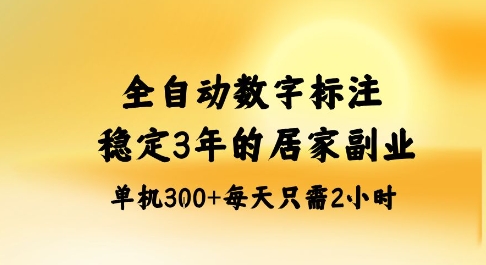 全自动数字标注，稳定3年的蓝海项目，居家也能矩阵开干的副业，单机日入3张+【揭秘】-稳盈网资源分享稳盈网