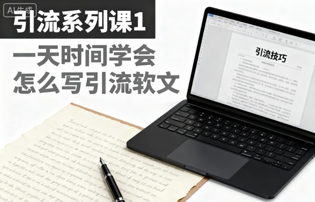 引流系列课1，一天时间学会怎么写引流软文-创云资源分享创云网创