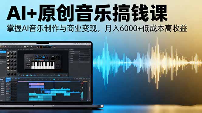 AI+原创音乐搞钱课:掌握AI音乐制作与商业变现,月入6000+低成本高收益-创云资源分享创云网创