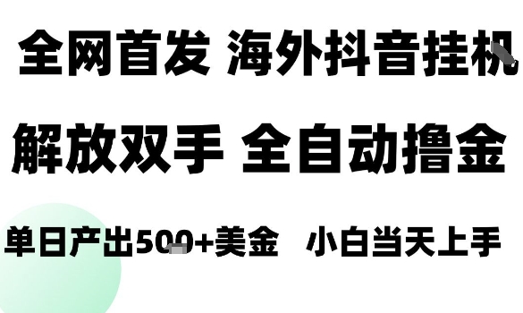 海外抖音无人直播，单日产出1.5k+，长期稳定，新手可玩，无脑操作【揭秘】-创云资源分享创云网创