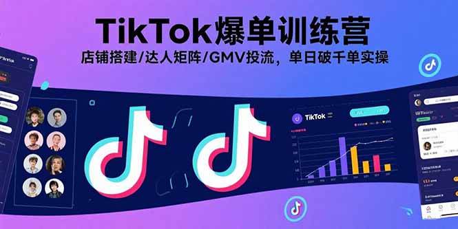 （15920期）TikTok爆单训练营，店铺搭建/达人矩阵/GMV投流，单日破千单实操-创云资源分享创云网创