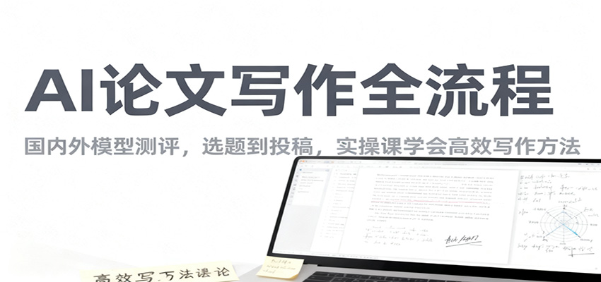 AI论文写作全流程,国内外模型测评,选题到投稿,实操课学高效写作方法-创云资源分享创云网创