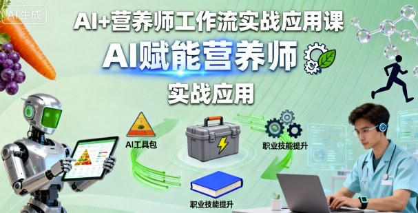 AI+营养师工作流实战应用课，AI赋能营养师-苏杭资源分享创云网创