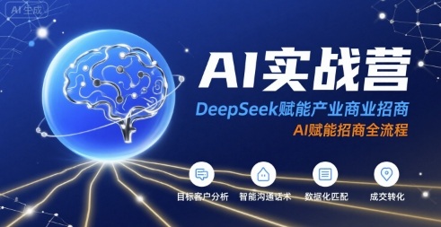 AI实战营：DeepSeek赋能产业商业招商，AI赋能招商全流程-稳盈网资源分享稳盈网