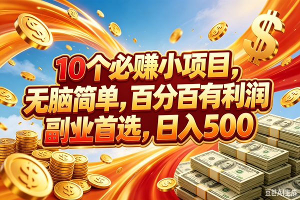 （18918期）10个必赚的小项目，百分百赚元子，无脑简单，副业首选，日入500+创云资源分享 | 创云网创云网创 | 千项创云 | 千项笔记 | 闪电网创 | 资源站网创 | 网创干货基地 | 网创实战教程 | 网创项目大全 | 网创副业项目 | 网创引流技巧 | 网创变现玩法 | 网创零基础入门 | 网创暴利项目 | 网创蓝海项目 | 网创实操手册 | 网创资料合集 | 网创工具分享 | 网创课程资料 | 网创技术教程 | 网创运营攻略 | 网创赚钱秘籍 | 网创被动收入 | 网创轻资产创业 | 网创低成本项目 | 创云资源库 | 创云副业指南 | 创云创业项目 | 创云干货分享 | 创云实战玩法 | 创云引流脚本 | 创云变现教程 | 创云 AI 工具 | 创云无货源 | 创云 C 单玩法 | 闲鱼无货源教程 | 闲鱼倒卖项目 | 闲鱼虚拟产品 | 闲鱼引流技巧 | 闲鱼开店攻略 | 闲鱼爆款选品 | 闲鱼自动发货 | 闲鱼副业赚钱 | 闲鱼 C 单 2.0 | 闲鱼流量玩法 | 小红书起号教程 | 小红书变现玩法 | 小红书引流攻略 | 小红书爆款文案 | 小红书素材库 | 小红书运营技巧 | 小红书虚拟资源 | 小红书带货项目 | 小红书 AI 作图 | 小红书流量密码 | 淘宝无货源开店 | 淘宝蓝海选品 | 淘宝引流技巧 | 淘宝运营教程 | 淘宝虚拟产品 | 淘宝客变现 | 淘宝爆款打造 | 淘宝新店运营 | 淘宝 C 店玩法 | 淘宝副业项目 | AI 网创项目 | AI 变现教程 | AI 文案生成 | AI 作图赚钱 | AI 视频剪辑 | AI 工具合集 | AI 自动化运营 | AI 虚拟产品 | AI 副业赚钱 | AI 引流脚本 | C 单 2.0 教程 | C 单实战玩法 | C 单引流技巧 | C 单变现攻略 | C 单项目资料 | C 单零基础教学 | C 单暴利玩法 | C 单自动脚本 | C 单流量玩法 | C 单副业项目 | 无货源电商教程 | 无货源选品技巧 | 无货源开店攻略 | 无货源虚拟项目 | 无货源自动发货 | 无货源爆款玩法 | 无货源副业赚钱 | 无货源运营手册 | 无货源工具合集 | 无货源蓝海项目 | 虚拟资源项目 | 虚拟产品变现 | 虚拟资料合集 | 虚拟产品开店 | 虚拟资源引流 | 虚拟产品教程 | 虚拟资源倒卖 | 虚拟产品暴利 | 虚拟资源自动 | 虚拟副业项目 | 副业赚钱项目 | 副业零基础入门 | 副业实操教程 | 副业变现攻略 | 副业引流技巧 | 副业工具合集 | 副业资料大全 | 副业轻资产 | 副业被动收入 | 副业暴利玩法 | 网络创业项目 | 网络赚钱教程 | 网络引流技巧 | 网络变现玩法 | 网络运营攻略 | 网络干货基地 | 网络实战手册 | 网络工具分享 | 网络课程资料 | 网络蓝海项目 | 短视频变现 | 短视频引流 | 短视频教程 | 短视频素材库 | 短视频运营 | 短视频带货 | 短视频脚本 | 短视频爆款 | 短视频 AI 剪辑 | 短视频副业 | 自媒体变现 | 自媒体起号 | 自媒体运营 | 自媒体文案 | 自媒体素材 | 自媒体引流 | 自媒体教程 | 自媒体副业 | 自媒体工具 | 自媒体干货 | 电商运营教程 | 电商引流技巧 | 电商变现玩法 | 电商选品攻略 | 电商工具合集 | 电商开店教程 | 电商爆款打造 | 电商虚拟项目 | 电商副业赚钱 | 电商蓝海项目 | 引流技术教程 | 精准引流玩法 | 全自动引流 | 私域引流技巧 | 社群引流攻略 | 短视频引流 | 图文引流教程 | 引流脚本合集 | 引流干货基地 | 引流实战玩法 | 变现技巧大全 | 变现项目合集 | 变现实操教程 | 变现工具分享 | 变现攻略手册 | 暴利变现玩法 | 被动变现项目 | 轻资产变现 | 虚拟变现教程 | 副业变现秘籍 | 千像网创资源 | 千像副业教程 | 千像引流干货 | 闪电网创项目 | 闪电变现玩法 | 闪电副业赚钱 | 资源站网创库 | 资源站副业集 | 资源站引流技 | 资源站变现法创云网创
